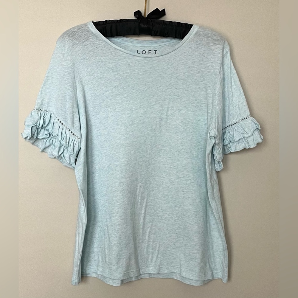 Loft Ruffle sleeved short sleeved top Size S